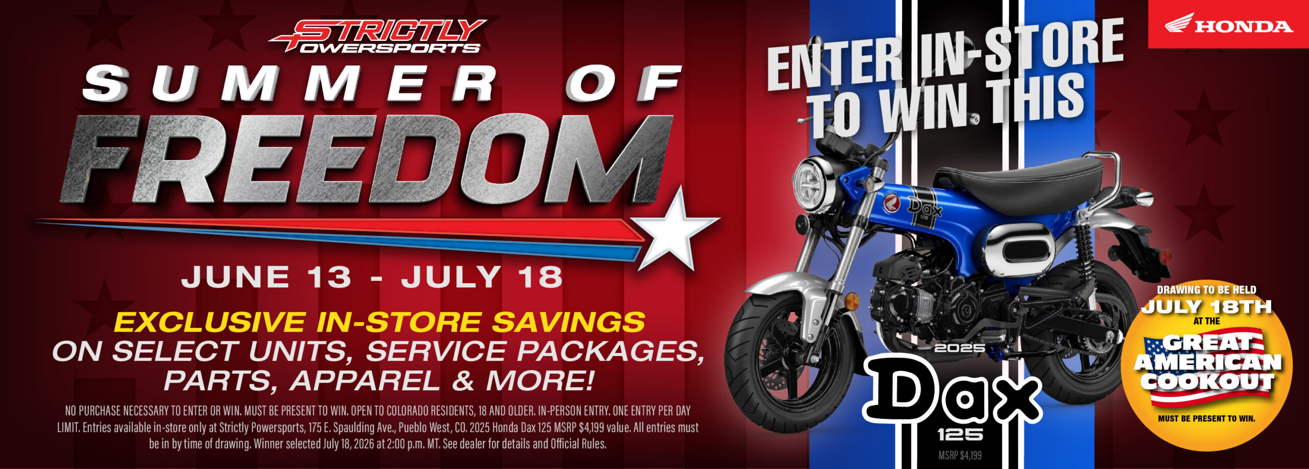 summer of freedom promotion