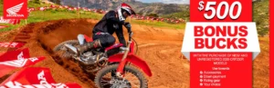Read more about the article $500.00 Bonus Bucks on 2026 CRF250R